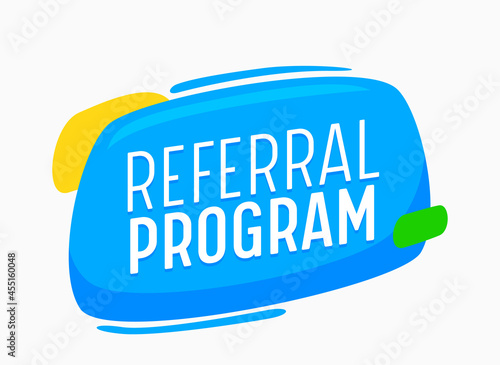 Referral Program Banner for Social Media Marketing, Refer a Friend Advertisement Campaign. Advert Offer to Customers