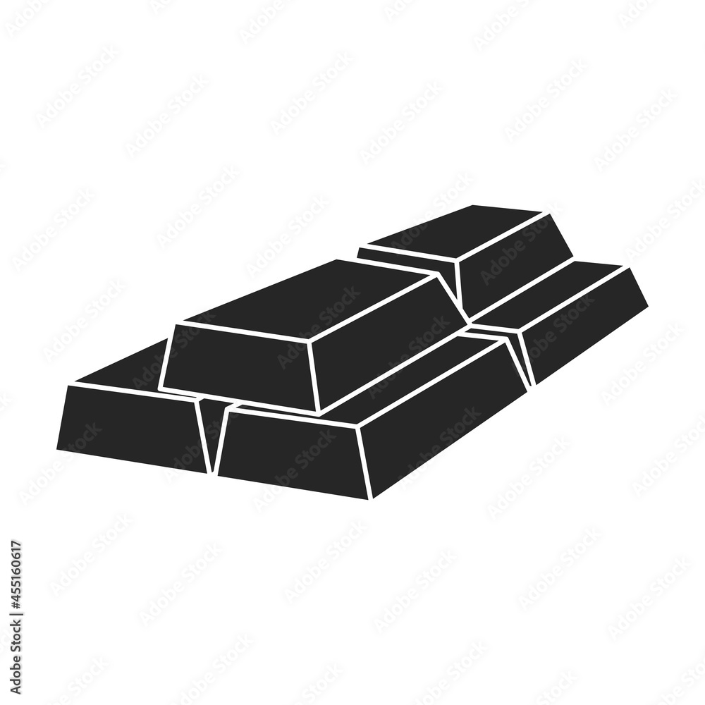 Gold bar vector icon.Black vector icon isolated on white background gold bar. Gold bar vector icon.Black vector icon isolated on white background gold bar.