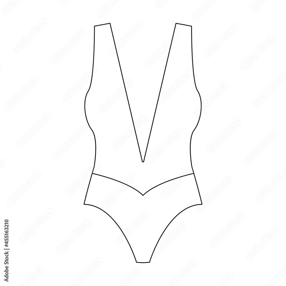 Underwear vector icon.Outline vector icon isolated on white background underwear.