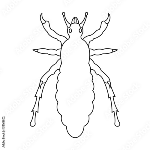 Parasites mite vector icon.Outline vector icon isolated on white background mite parasites.