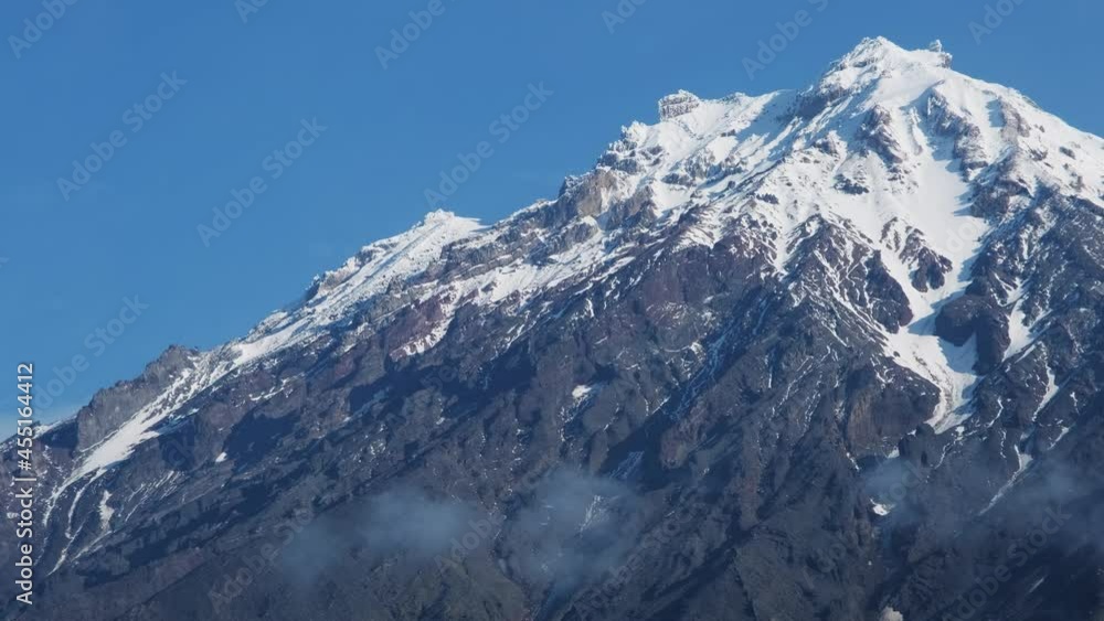 Peak of the Koryaksky volcano on Kamchatka peninsula, Russia, 4k Peak of the Koryaksky volcano on Kamchatka peninsula, Russia, 4k