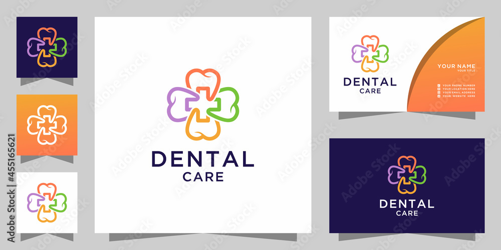 Dental care logo and business card