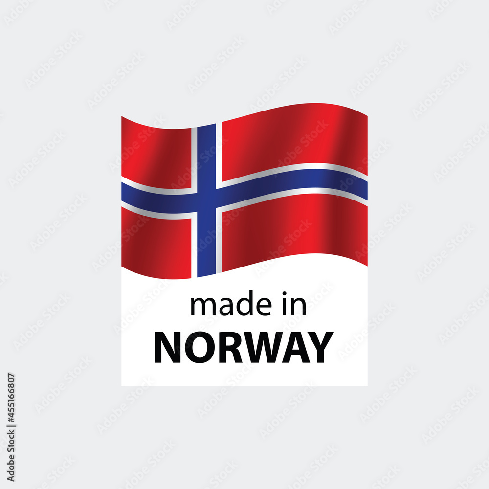 made in Norway vector stamp. bagge with Norway flag made in Norway vector stamp. bagge with Norway flag