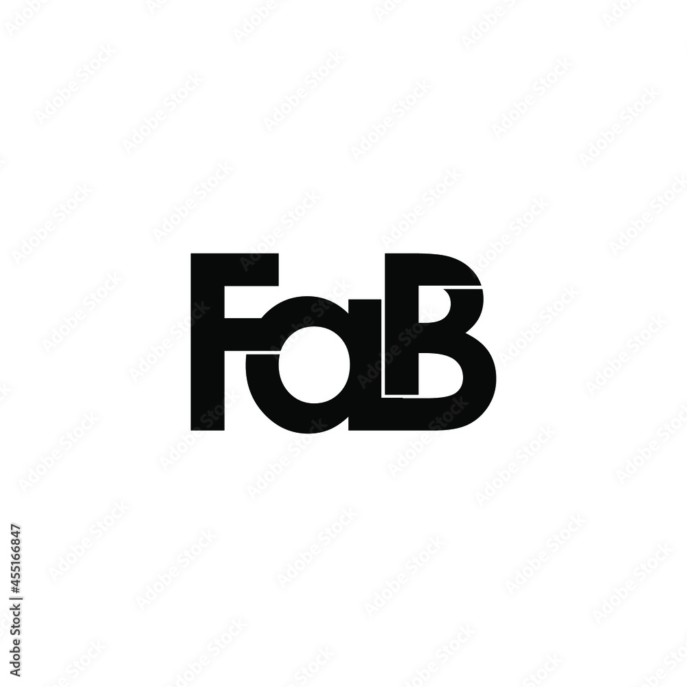 fab initial letter monogram logo design fab initial letter monogram logo design