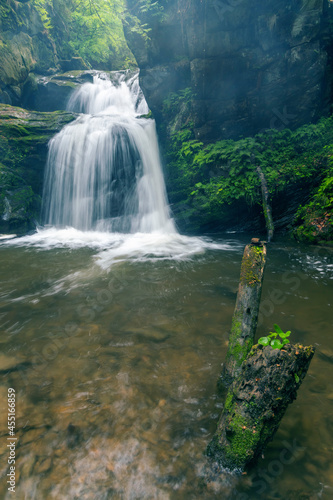 Resov waterfalls on the river Huntava in Nizky Jesenik  Northern Moravia  Czech Republic