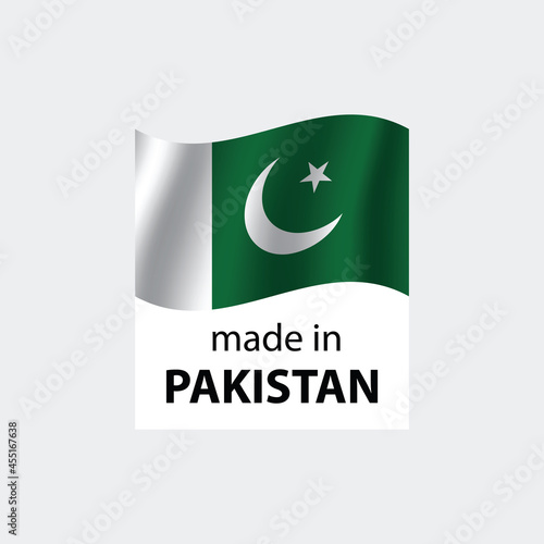 made in Pakistan vector stamp. badge with Pakistan flag	
