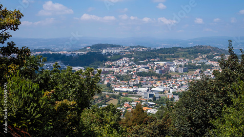 Top view of the city of Braga, from the hill of Bom Jesus do Monte church. Portugal.