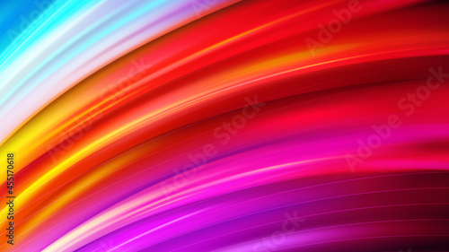 Vector. Modern liquid horizontal background. Abstract. Red and violet lights. Soft light spectral colors. Spectacular texture with chaotic waves. Trendy minimalistic look for mobile phones, cards.