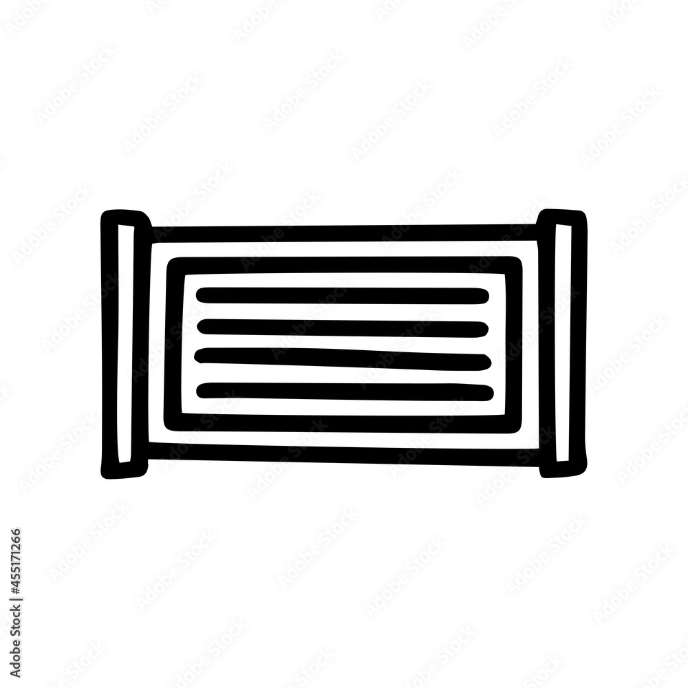 cement fence black line vector doodle simple icon cement fence black line vector doodle simple icon