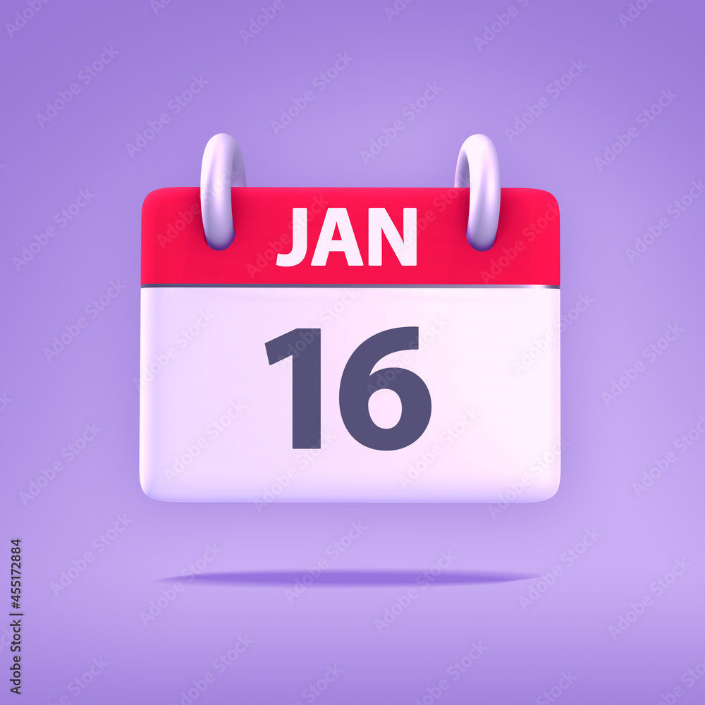 3D Calendar - January 16th 3D Calendar - January 16th