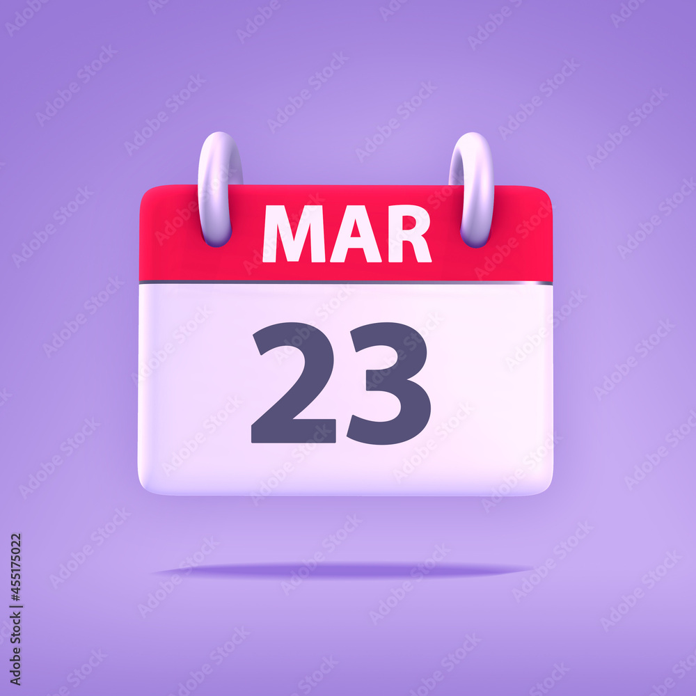 3D Calendar - March 23rd 3D Calendar - March 23rd