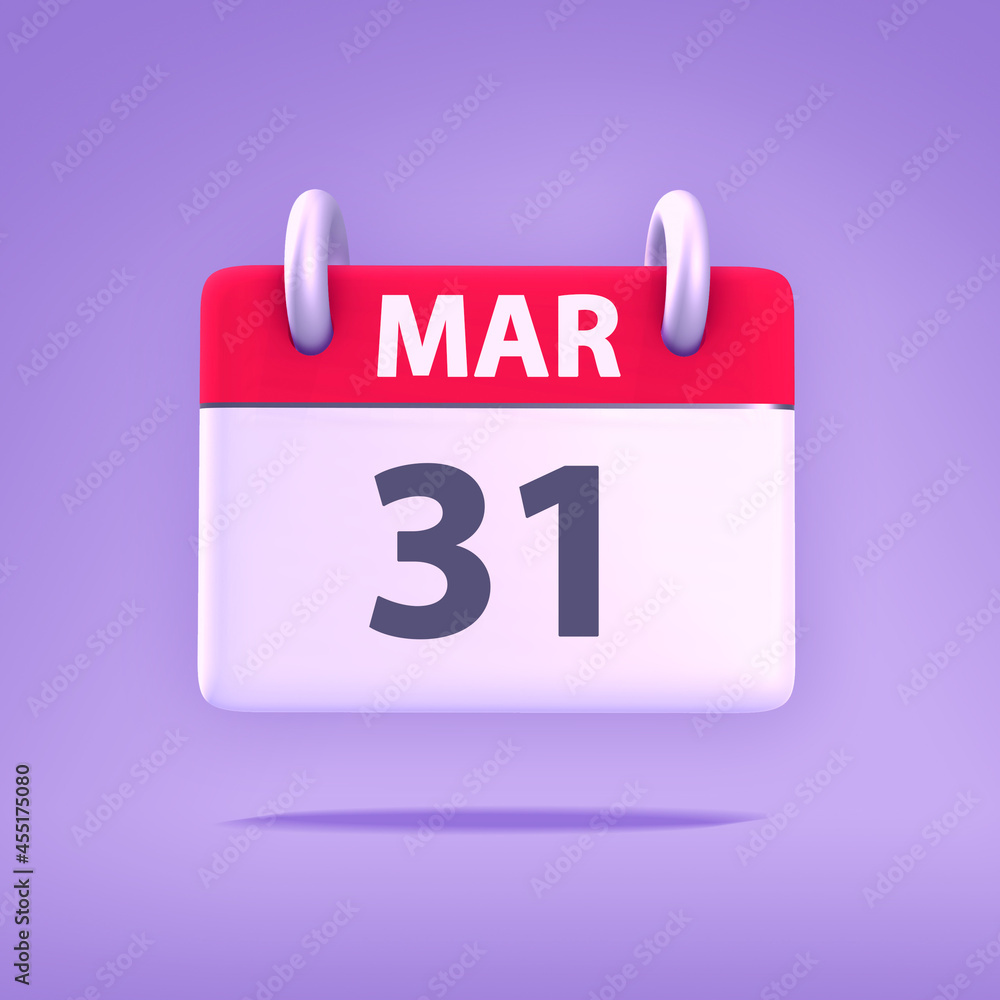 3D Calendar - March 31st 3D Calendar - March 31st