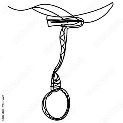 Simple one-line Hangman in vector format. Graphic element for the mystical Halloween holiday. Editable stroke.