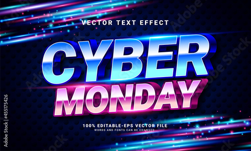 Cyber monday editable text effect suitable for cyber monday themed events.