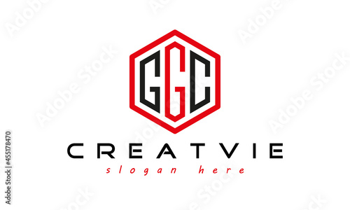 letters logo, letters GGC modern unique minimalist creative polygon logo design, vector template photo