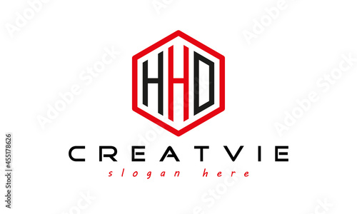 letters logo, letters HHD modern unique minimalist creative polygon logo design, vector template photo