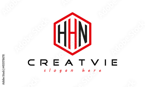 letters logo, letters HHN modern unique minimalist creative polygon logo design, vector template photo