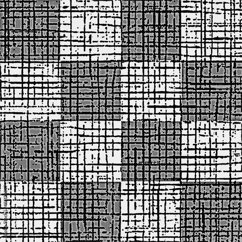 Fototapeta premium Seamless pattern. Checkered structure. Vector background, shades of gray. 