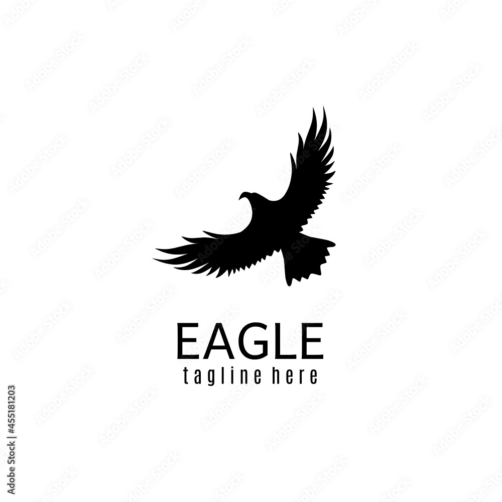 Obraz premium Eagle logo design with wide wings