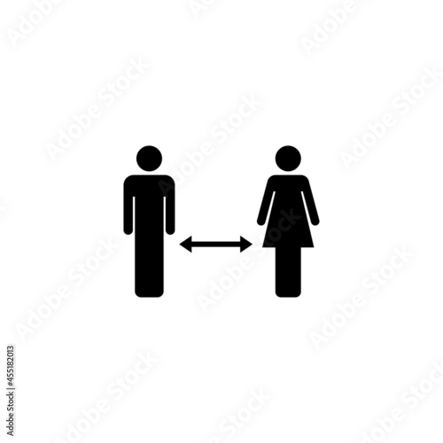 Social distancing. social distance sign and symbol. self quarantine sign
