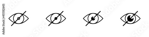 Conjunto de icono de imagen censurada. Advertencia de contenido sensible. Contenido explícito. Contenido inapropiado. Concepto de seguridad en Internet. Foto o video potencialmente inapropiado