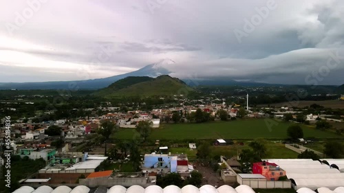 Take of at invernaderos near Popocatepetl volcano photo