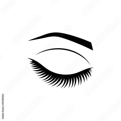 Eyelash icon design template illustration isolated