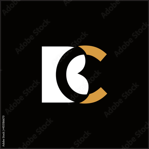creative simple logo design letter BC