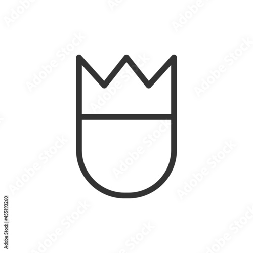 Outline design of king icon.