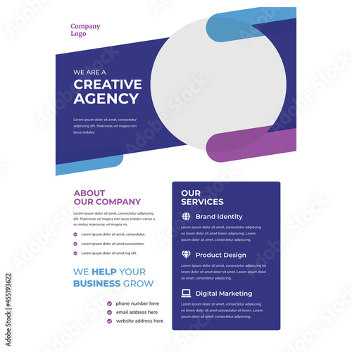 Purple Business Creative Flyer Template