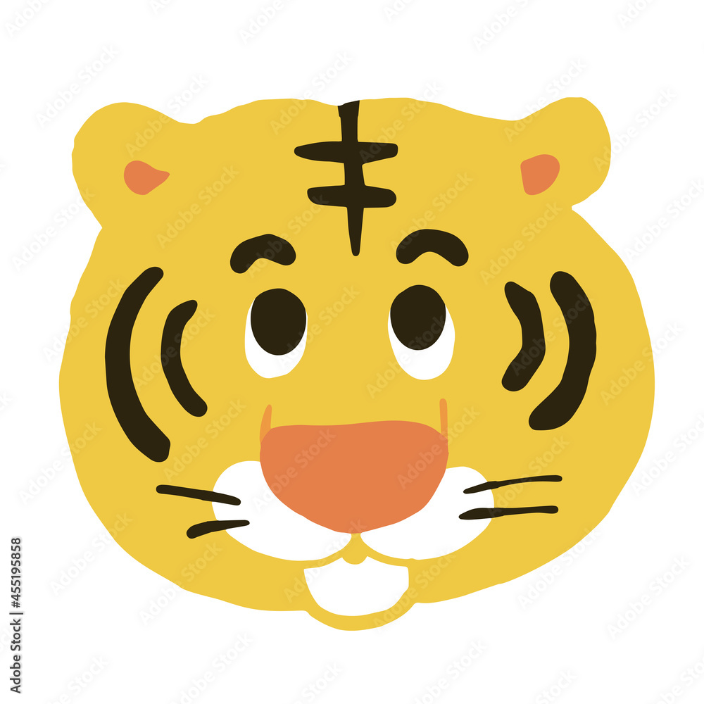 かわいい寅のイラスト 年賀状 干支 22 Stock Vector Adobe Stock