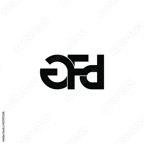 gfd initial letter monogram logo design