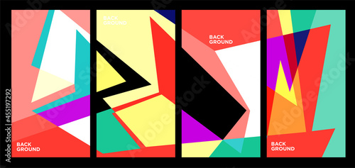 Vector Colorful Abstract Geometric and Liquid Background