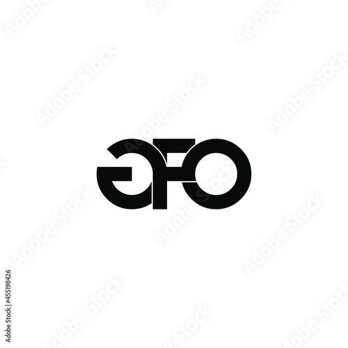 gfo initial letter monogram logo design