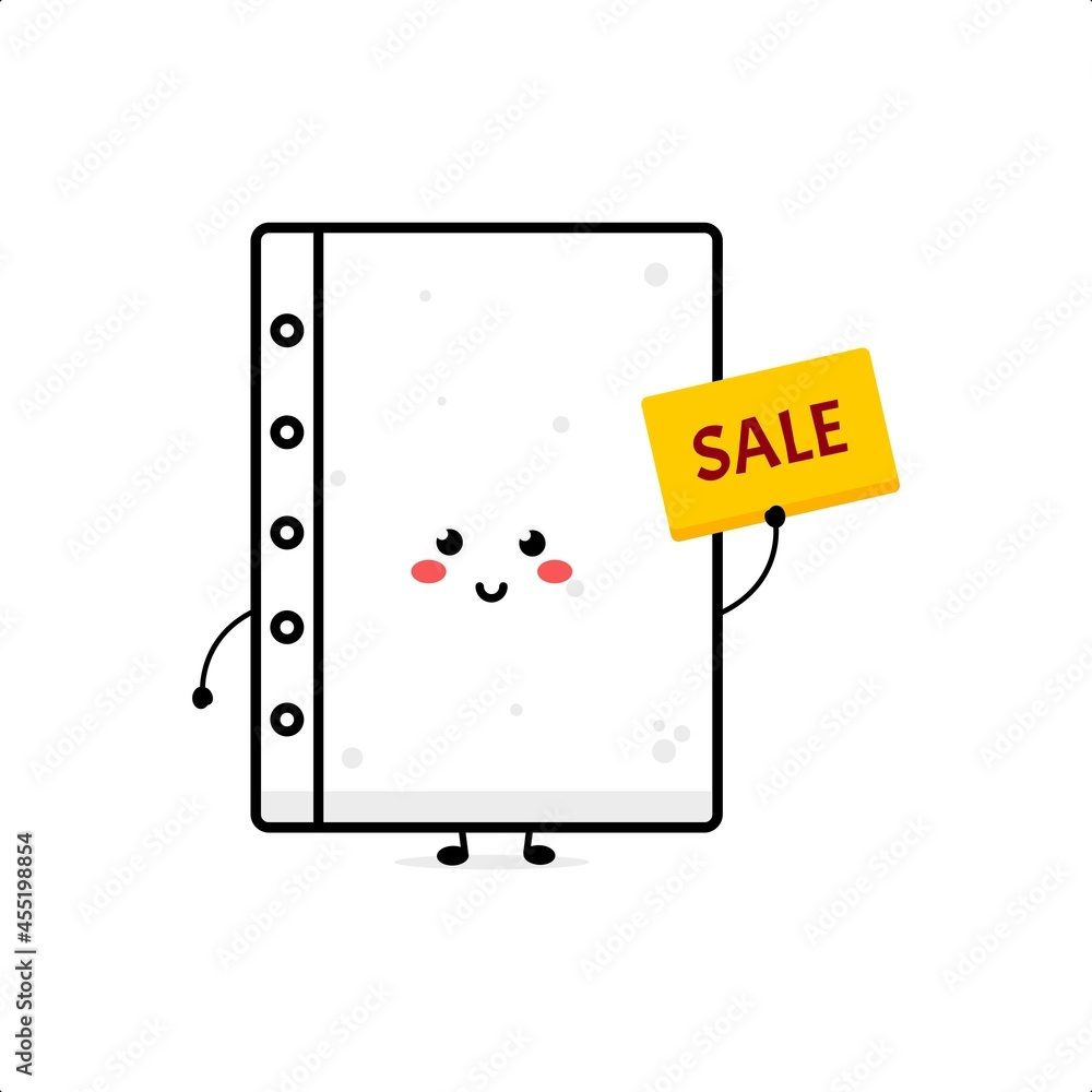 Cute white paper soft character illustration smile happy mascot logo kids play toys template Cute white paper soft character illustration smile happy mascot logo kids play toys template