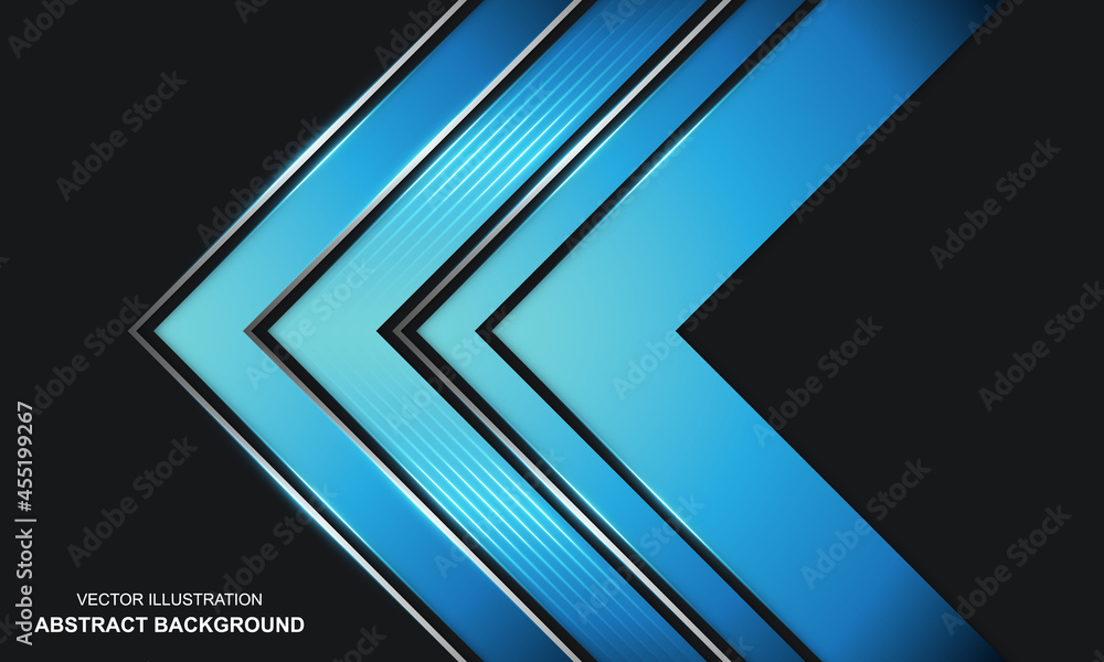 Modern abstract background black dop silver and blue color