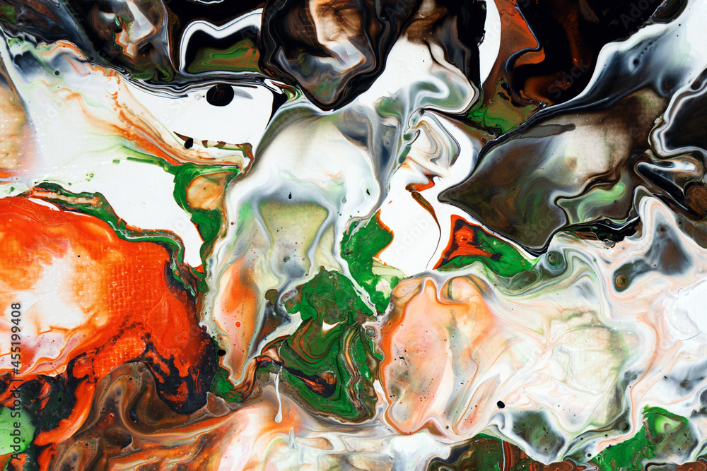 Abstract Fluid Art Painting Background. Acrylic Pour. Marble texture ...
