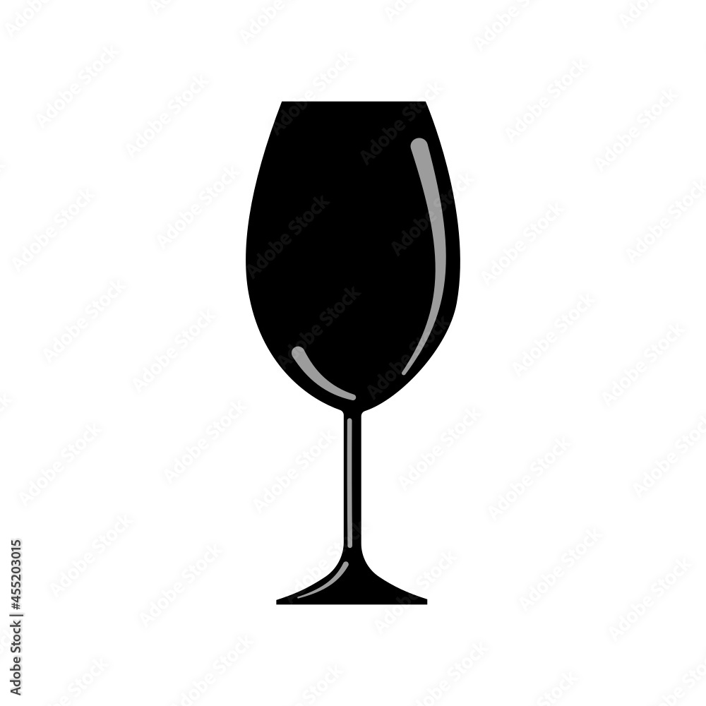 wine glass icon isolate on white background. wine glass icon isolate on white background.