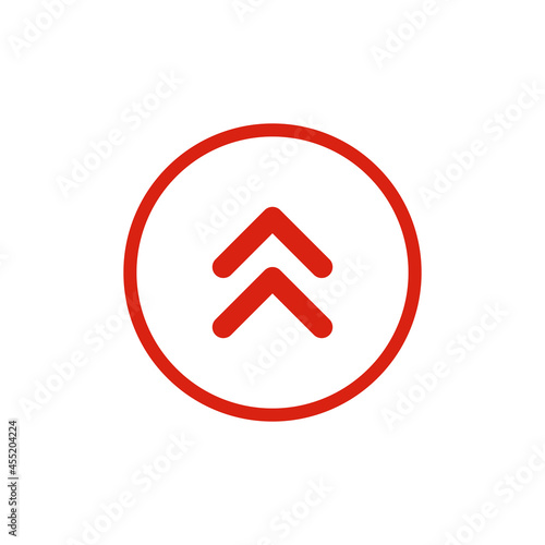 Black vector double chevron arrows pointing upward. road sign for turn. Stock Vector illustration isolated on white background.