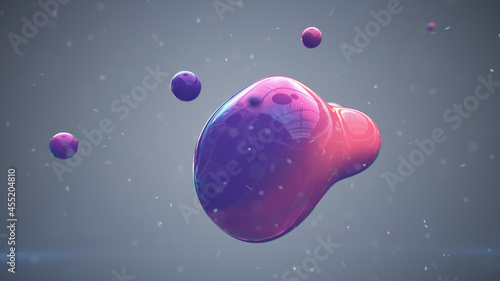 Liquid molecule in microwor...