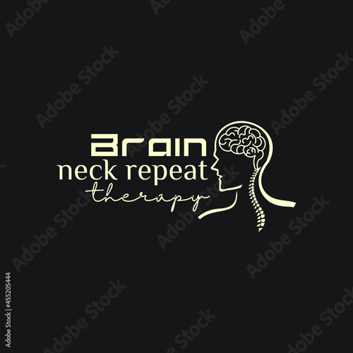 brain and backbone therapy logo exclusive design inspiration