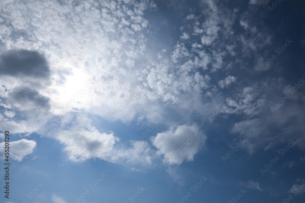 Obraz premium Picturesque view of blue sky with clouds