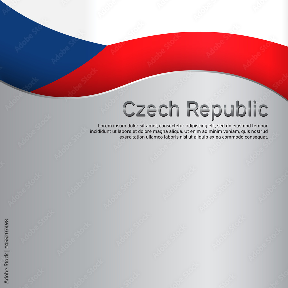 Cover, banner in state colors of czech republic. Czech Republic abstract wavy flag. Creative metal background for patriotic holiday card design. National Poster. Vector design Cover, banner in state colors of czech republic. Czech Republic abstract wavy flag. Creative metal background for patriotic holiday card design. National Poster. Vector design