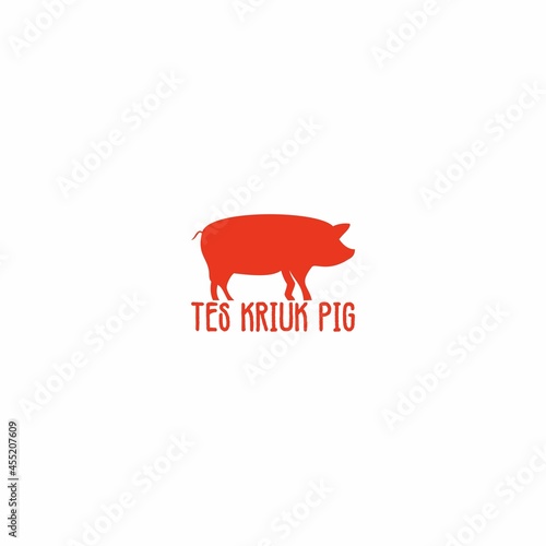 vintage pig vector logo