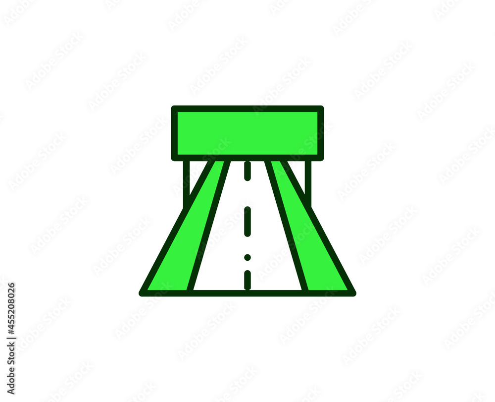 Road line icon. Vector symbol in trendy flat style on white background. Commerce sing for design. Road line icon. Vector symbol in trendy flat style on white background. Commerce sing for design.