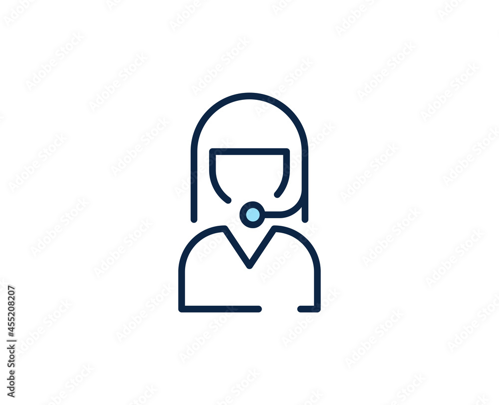 Online support flat icon. Thin line signs for design logo, visit card, etc. Single high-quality outline symbol for web design or mobile app. Marketing outline pictogram. Online support flat icon. Thin line signs for design logo, visit card, etc. Single high-quality outline symbol for web design or mobile app. Marketing outline pictogram.