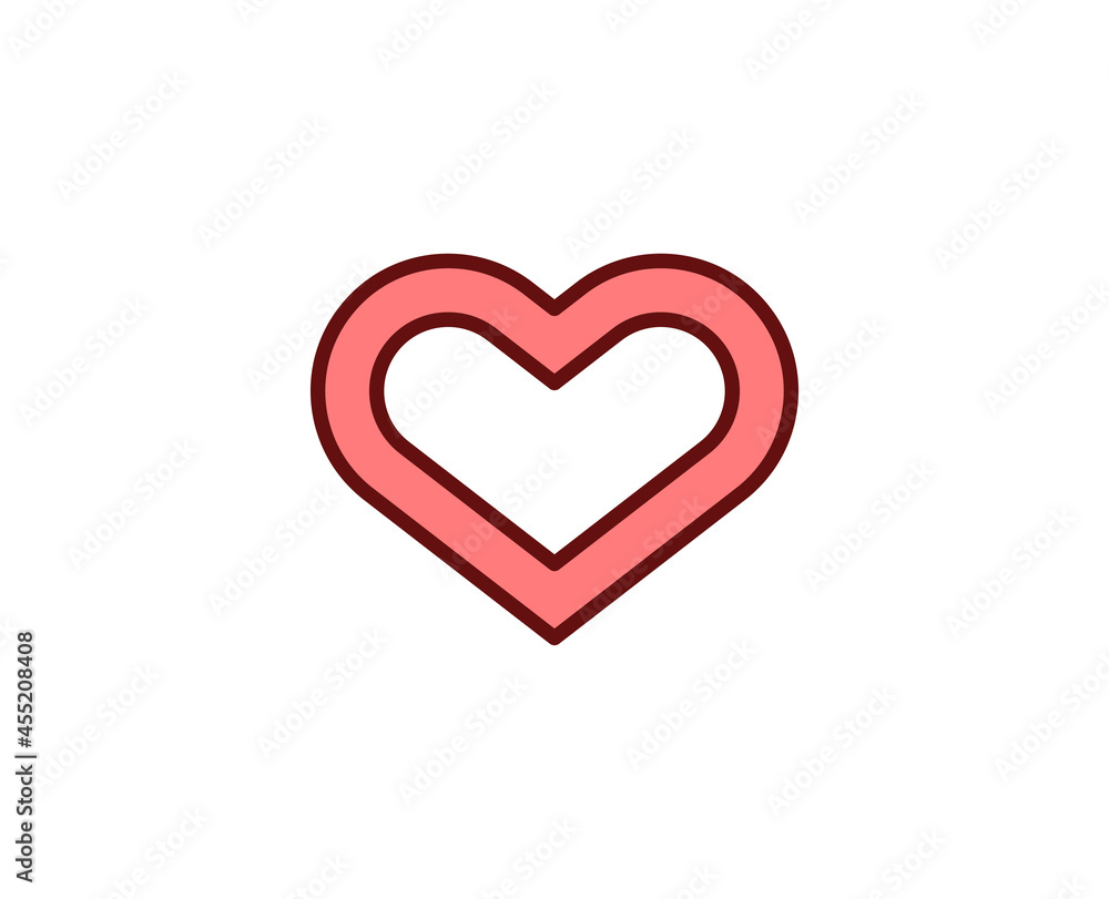 Heart line icon. High quality outline symbol for web design or mobile app. Thin line sign for design logo. Color outline pictogram on white background Heart line icon. High quality outline symbol for web design or mobile app. Thin line sign for design logo. Color outline pictogram on white background