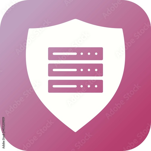 Unique Secure Server Vector Glyph Icon