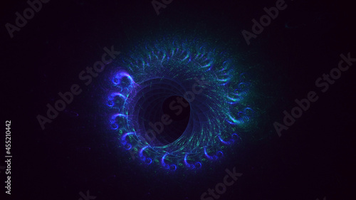 3D rendering abstract round light background