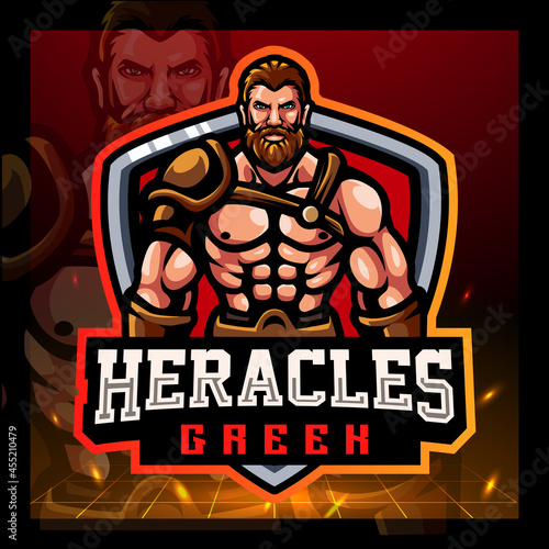 Heracles mascot. esport logo design  photo